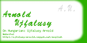 arnold ujfalusy business card